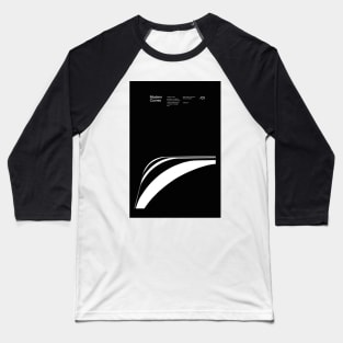 Modern Curves 01, Modern Architecture Design, minimalist Design, Modern Art, Typographic, Helvetica Baseball T-Shirt